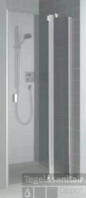 Kermi Raya Draaideur 90x200 Vast Segment Rechts Op Douchevloe Matzilver-clean Glas Beste Prijs