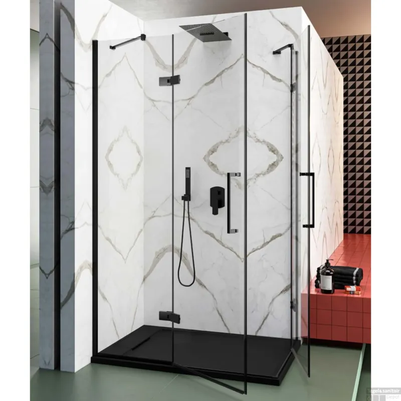 Actieprijs Nisdeur Lacus Giannutri 120x200 Tweedelig Mat Zwart
