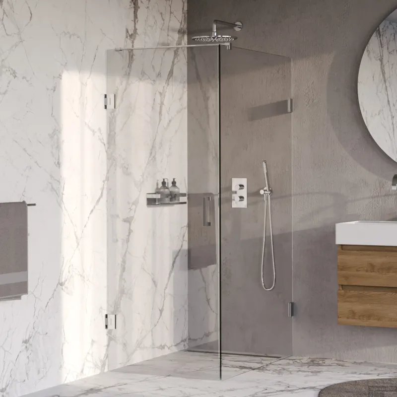 BRAUER Void douchecabine met draaideur helder glas 80x120x200 incl. glascoating chroom Nieuw