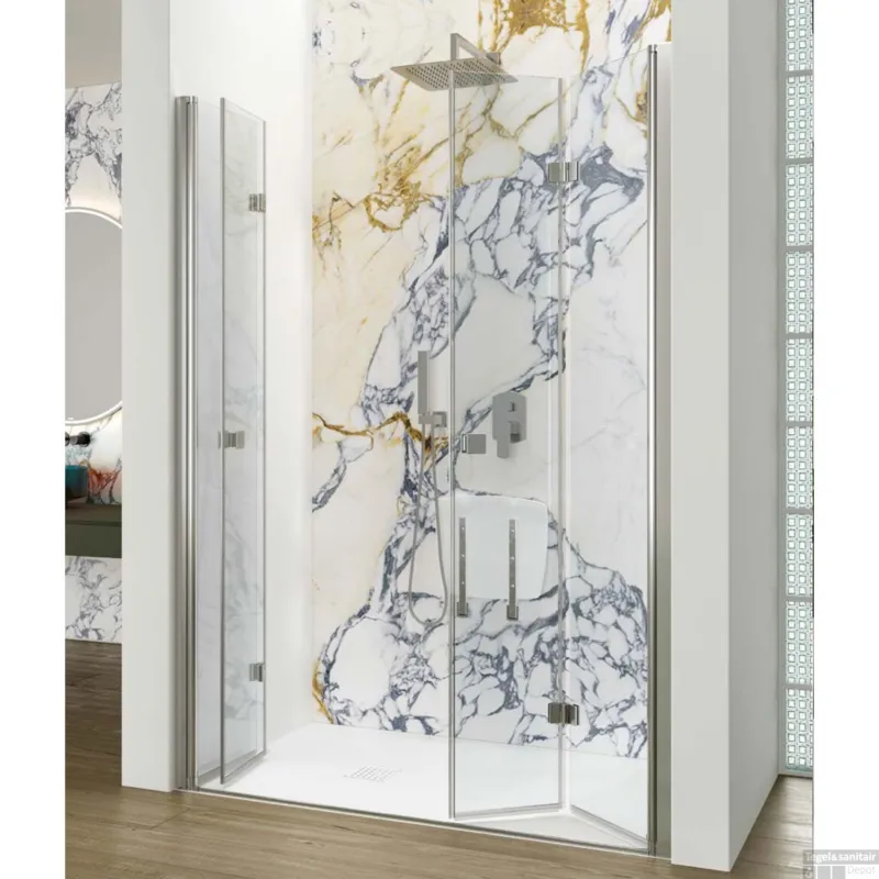 Beperkt Aanbod Nisdeur Lacus Albarella Saloon Inklap Deur 145x190 Cm Chroom