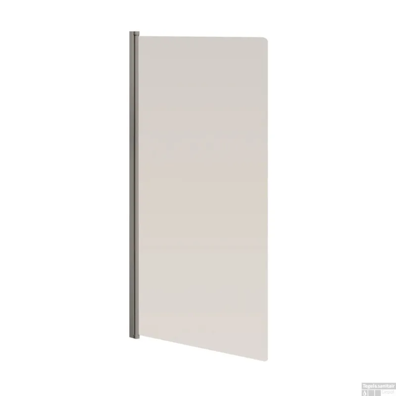 Koop Vandaag Badwand VM Go Megalo 75x130cm Scharnierend Chroom Profiel 4mm Veiligheidsglas