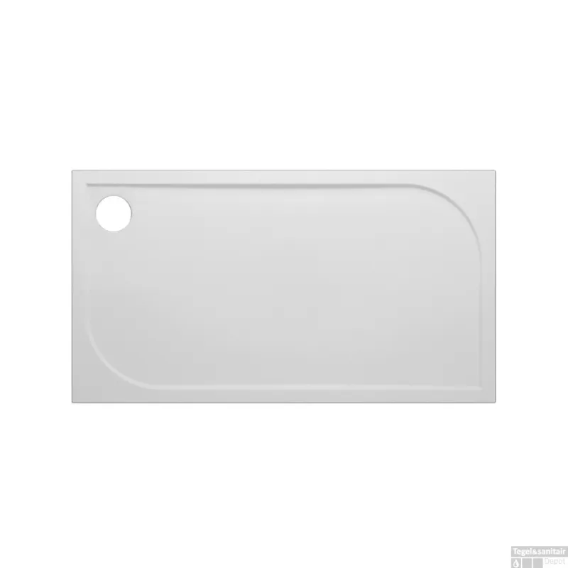 Douchebak VM Go Argon 100x80x3cm Polybeton Rechthoek Wit Sanitair Coating Gereduceerde Prijs