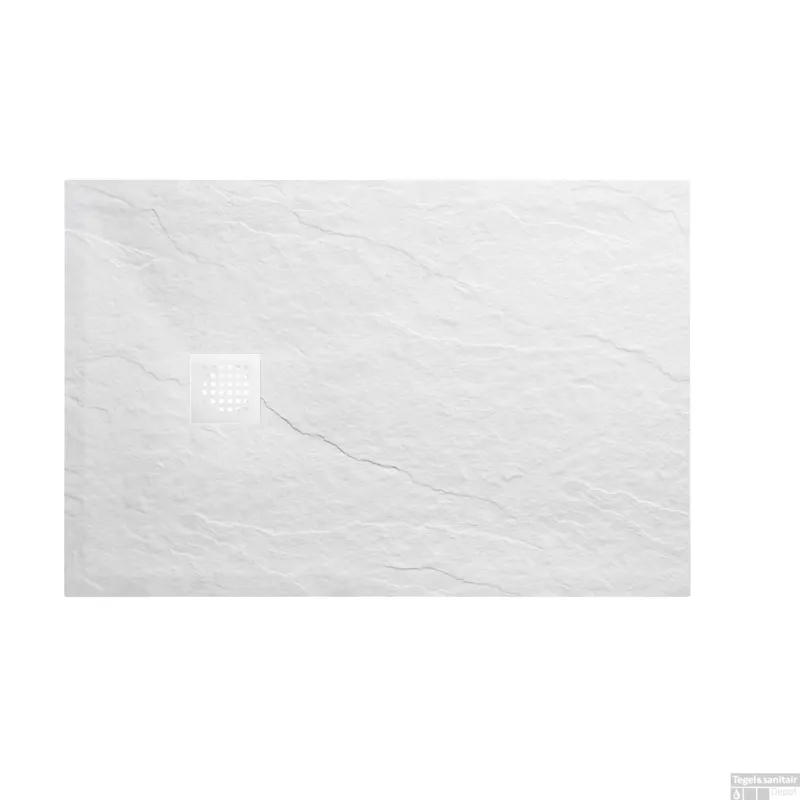 Koop Vandaag Douchebak Wiesbaden Stonea Antislip Composiet 90x160x3 cm Inkortbaar Mat Wit