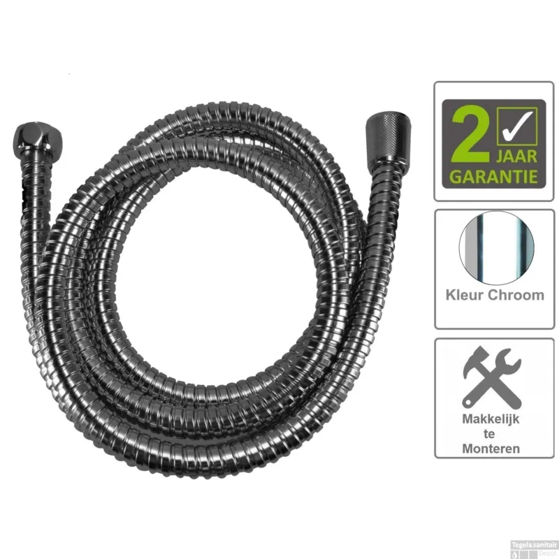 BWS Doucheslang Dubbel 175cm Chroom Lage Prijs