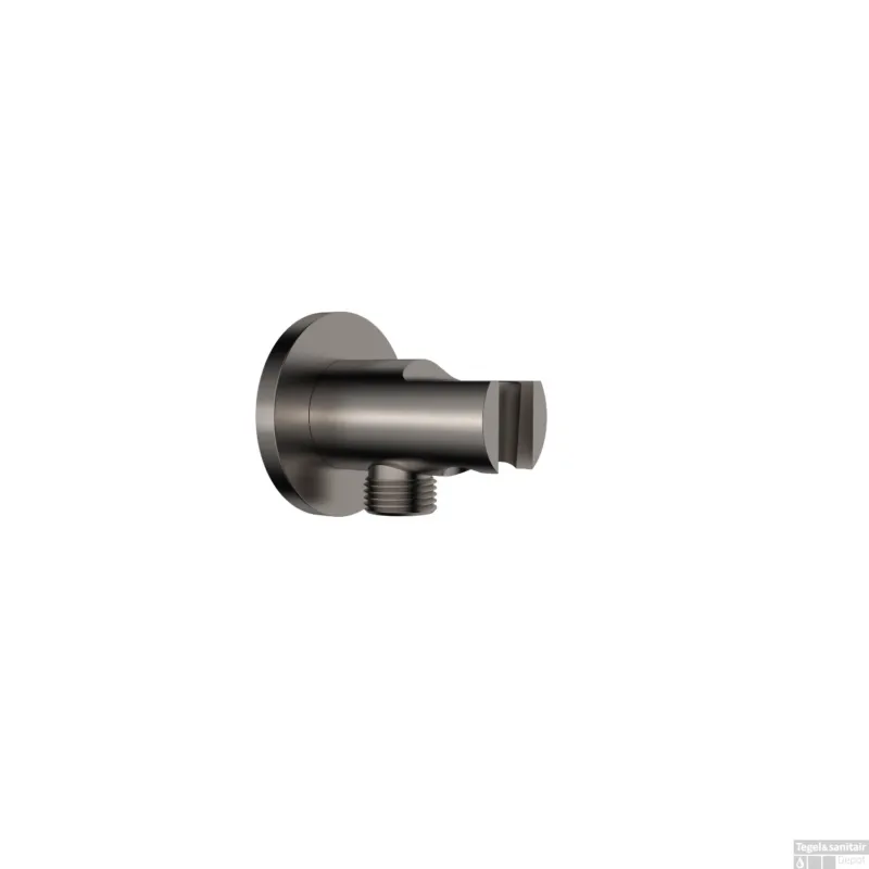 Wandaansluitbocht BWS Astev Met Handdouche Houder Rond 1/2" Gunmetal Rechtstreeks Van De Fabrikant