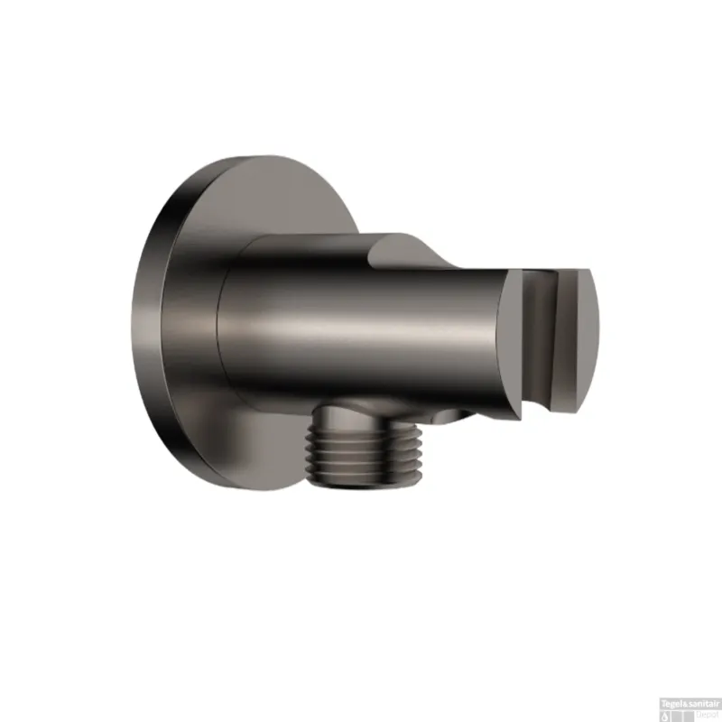Wandaansluitbocht Wiesbaden Nala Met Handdouche Houder Rond 1/2" Gunmetal Flitsaanbieding