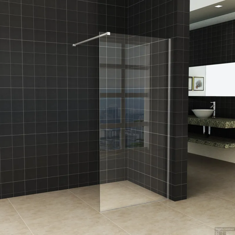 Actieprijs BWS Inloopdouche Pro Line Helder Glas Alle Maten 8mm Nano Coating Chroom Profiel en Stang
