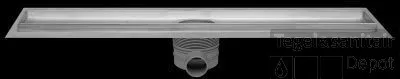 Easy Drain Multi Inbouwdeel 9 X 100 Cm. Met Flens Zonder Rooster Rvs Nieuw