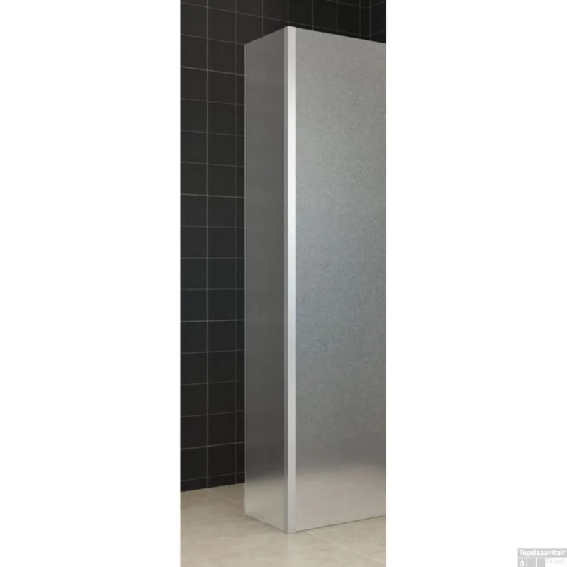 Zijwand Wiesbaden met Hoekprofiel 35x200 10mm NANO Geheel Mat Glas Gereduceerde Prijs