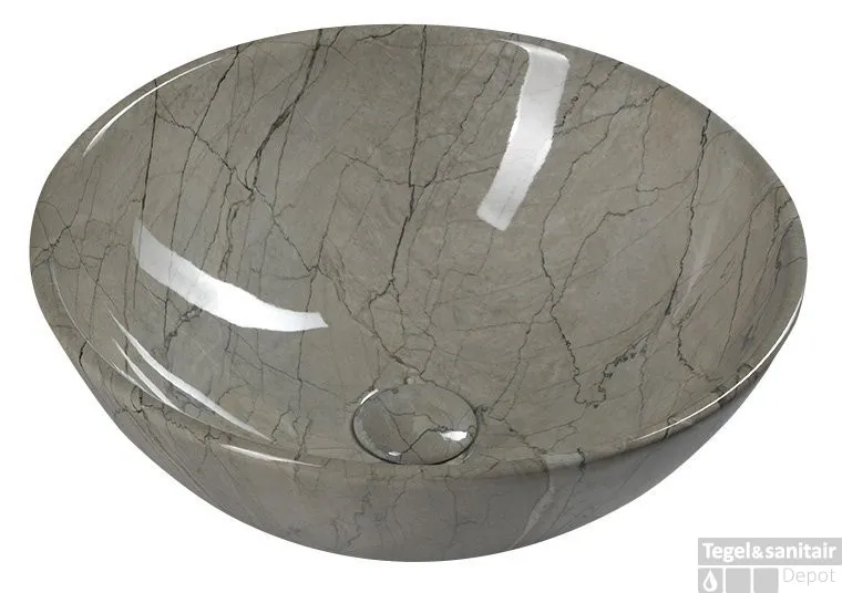 Keramische Opbouw Waskom Sapho Dalma ø 42 cm Grijs Dagaanbieding