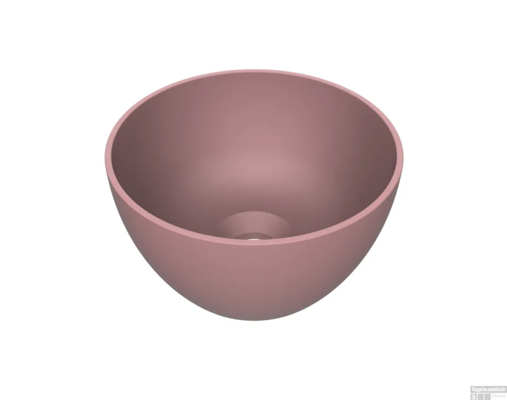 Arqua Opbouw Waskom Olivia Rond 22x22x12CM Mat Roze Populair