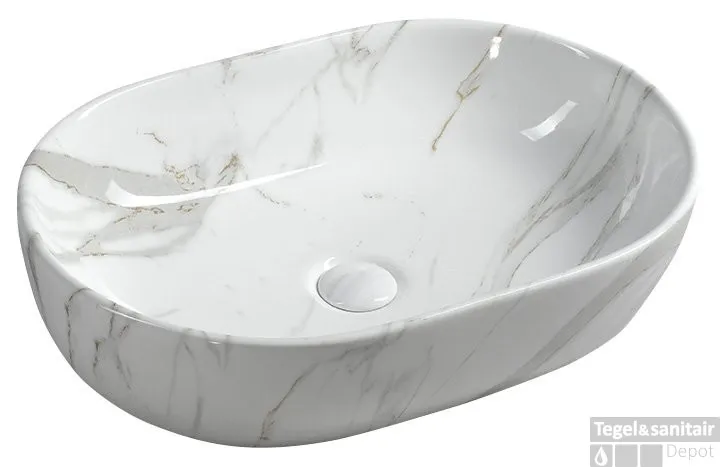 Meest Verkocht Keramische Opbouw Waskom Sapho Dalma 59x42 cm Wit