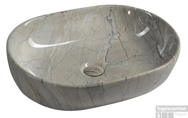 Keramische Opbouw Waskom Sapho Dalma 59x42 cm Grijs Veilige Betaling