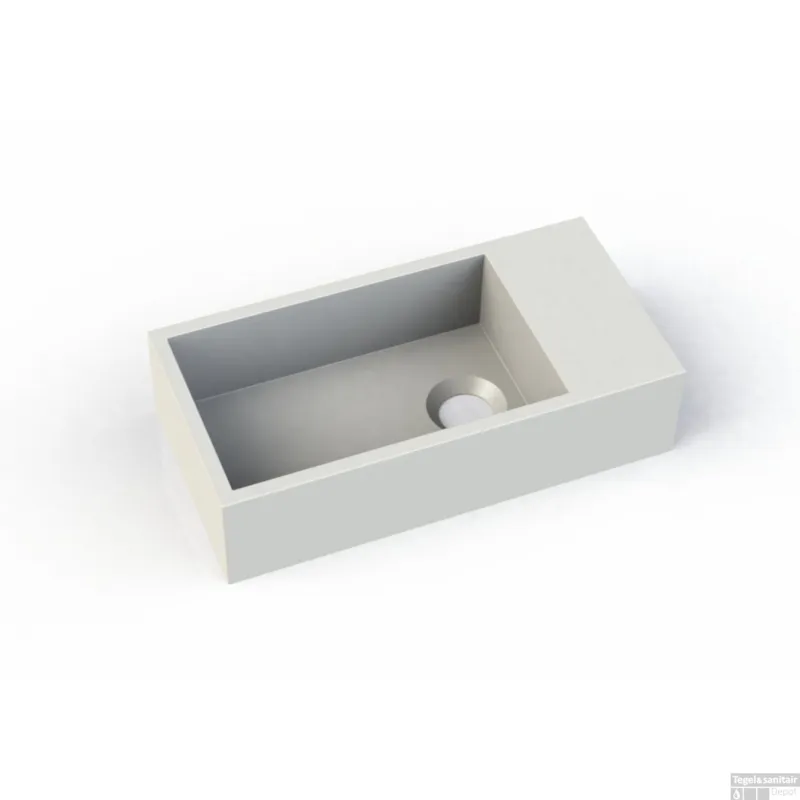 Lage Prijs Fontein BWS Crosstone Lisa 36x18x9 cm Solid Surface Mat Wit
