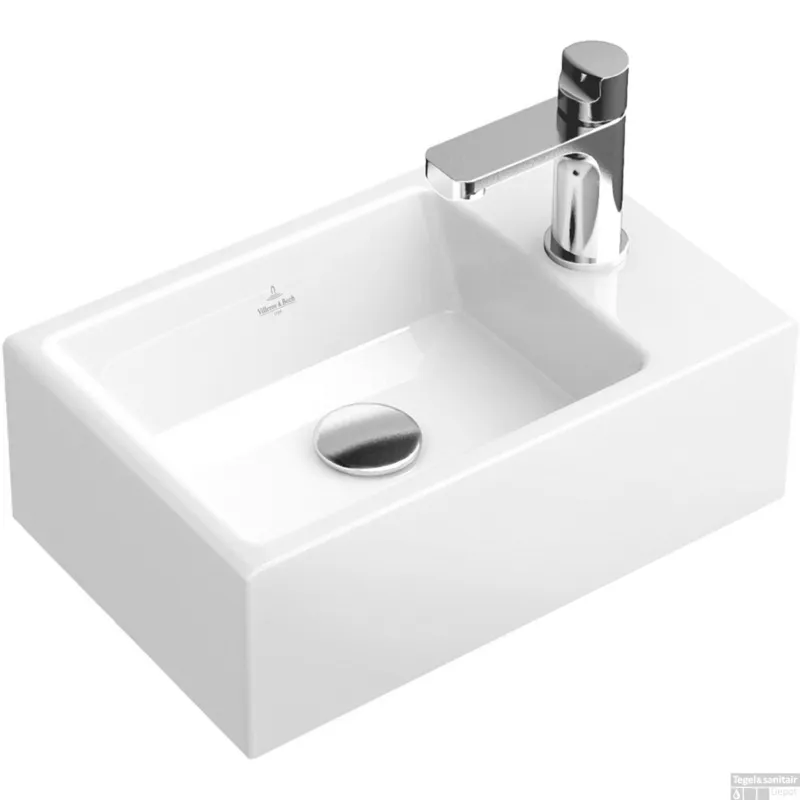 Goedkoop Villeroy & Boch Memento Fontein 40x26 Cm.onderkant Geslepen Ceramicplus Wit