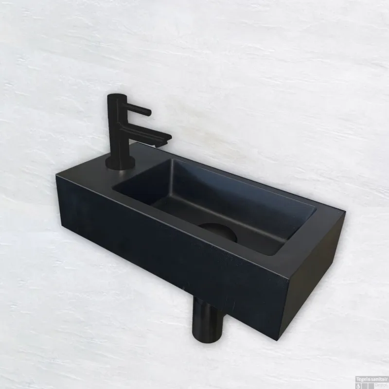 Fonteinset Wiesbaden Mini Rhea 36x18x9 cm Links Mat Zwart Gereduceerde Prijs