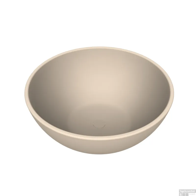 Beste Prijs Waskom Arcqua Prince Opbouw 38x14 cm Rond Mat Zand