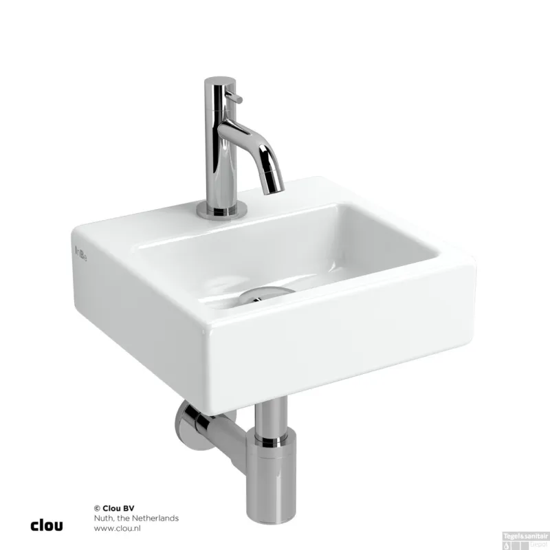 Fonteinset Clou InBe Rechthoek Wit Keramiek en Chroom Gratis Retour