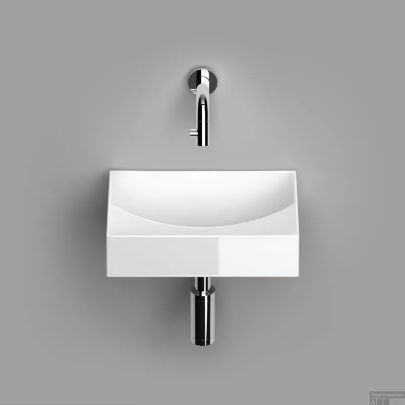 Clou Vale Fontein Zonder Kranenbank Met Geintergreerde Afvoer Glanzend Wit Keramiek 28 cm Actieprijs