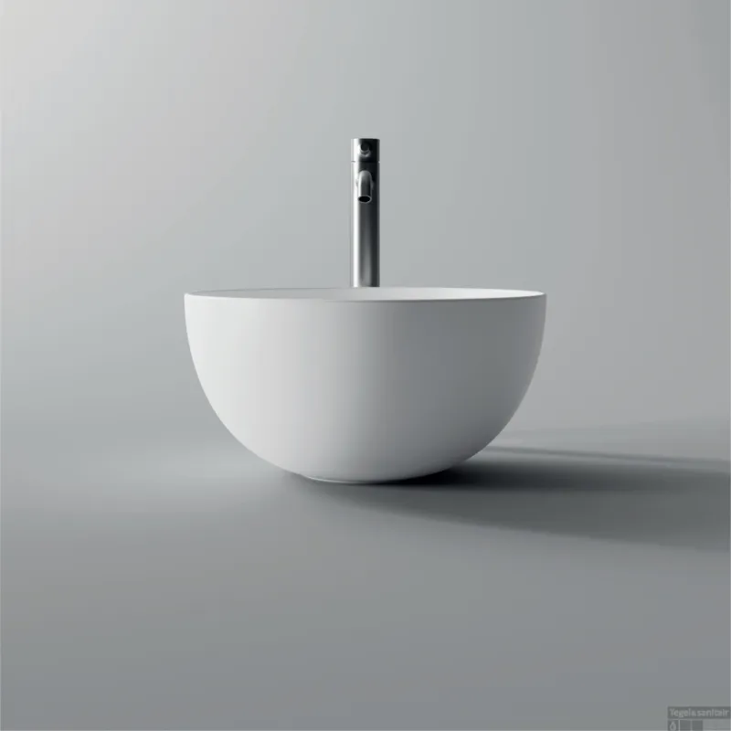 Ronde Waskom Opbouw Salenzi Unica Round 40x20 cm Mat Wit (inclusief bijpassende afvoerplug) Beperkt Aanbod