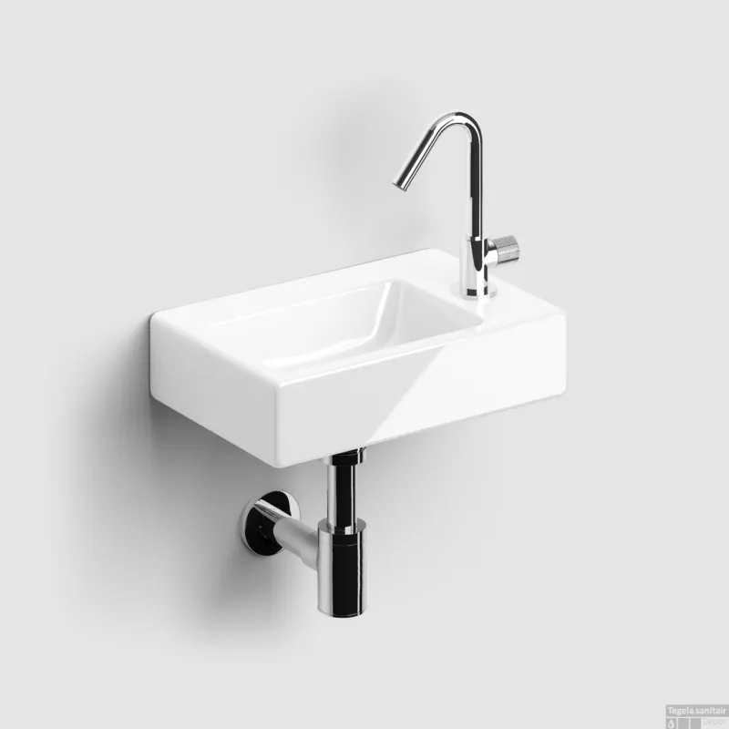 Favoriet Fonteinset Clou InBe 36x24.5x9 Keramiek Wit (incl. Kraan Afvoerplug en Sifon)