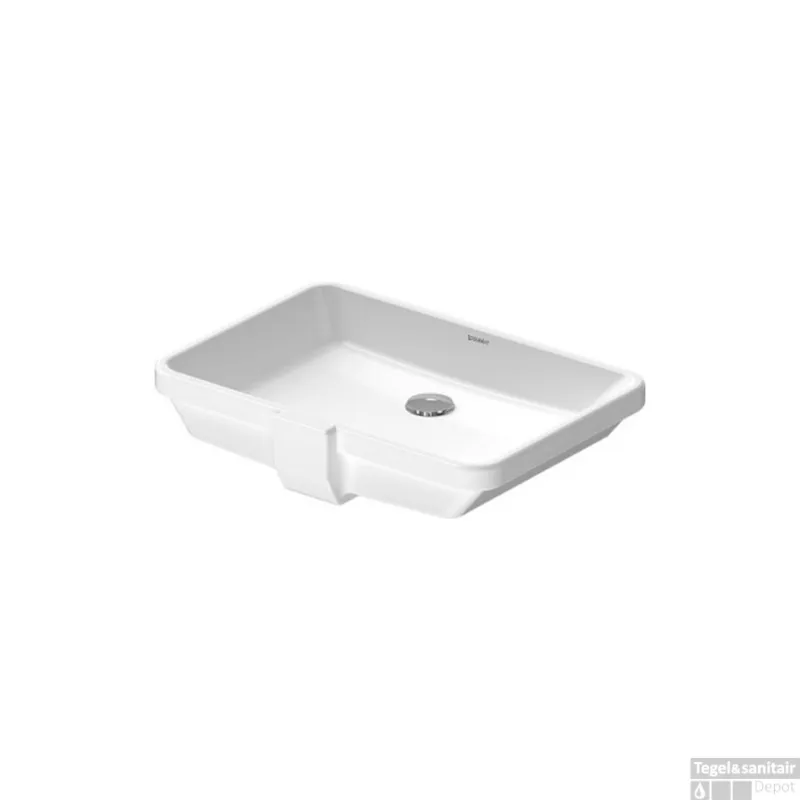 Duravit 2nd Floor Inbouw Wastafel 52.5x38x11.5 cm Rechthoek Keramiek Glanzend Wit Gratis Retour
