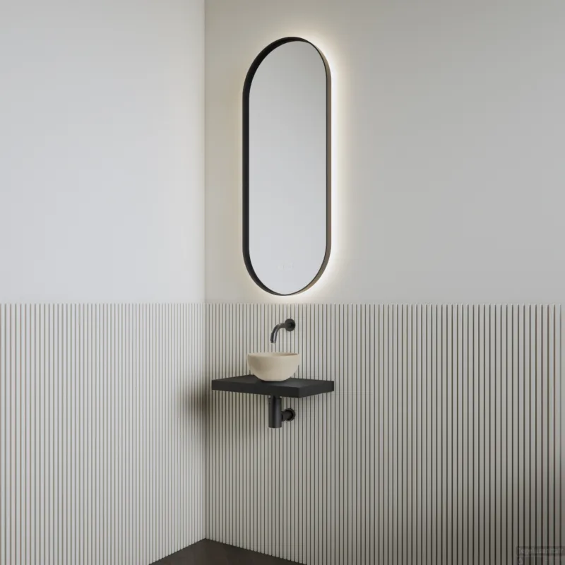 Fonteinset BWS Leto Planchet Mat Zwart Waskom Cappuccino Snelle Levering