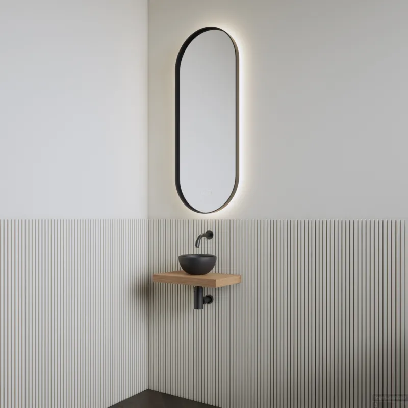 Fonteinset BWS Leto Planchet Pure Waskom Mat Zwart Must-Have