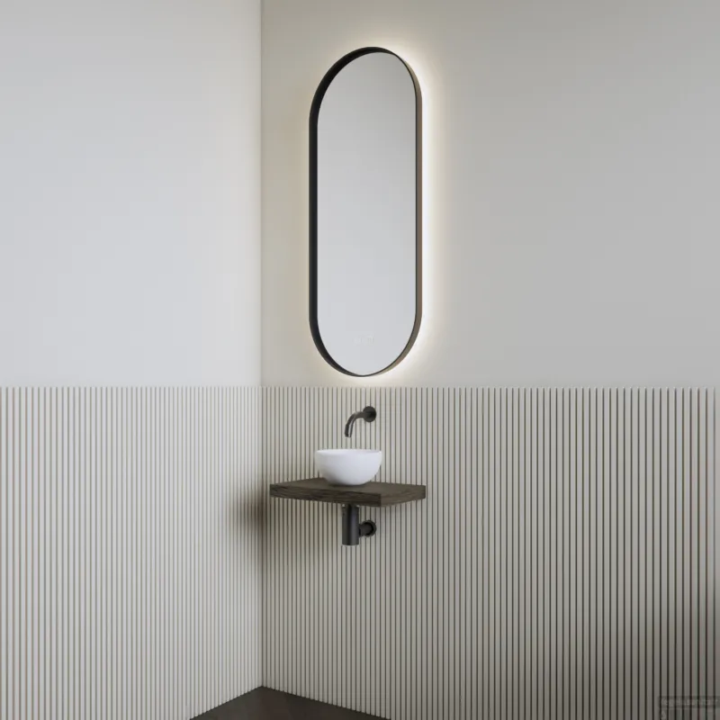 Fonteinset BWS Leto Planchet Charcoal Waskom Mat Wit Veilige Betaling
