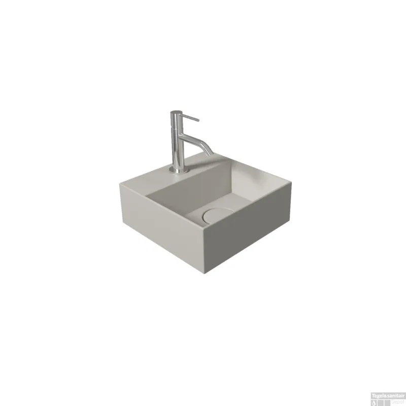 Fontein Salenzi Spy 30x30 cm Mat Grijs (inclusief bijpassende waste) Finale Uitverkoop