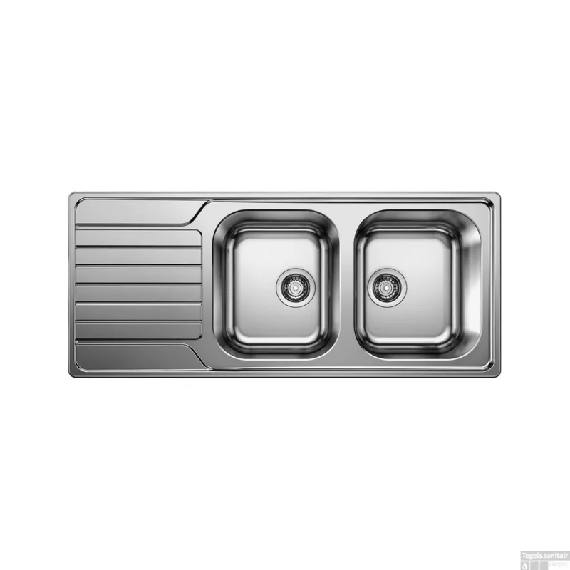 Veilige Betaling Spoelbak Uitstortgootsteen Blanco Dinas 2B 116x50cm RVS