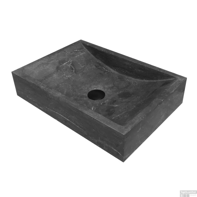Meest Verkocht Waskom BWS Salt 50x35x12 cm Hardsteen Zwart