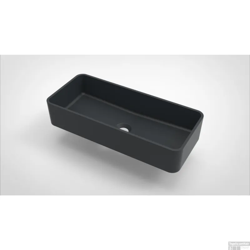 Actieprijs Opbouw Waskom Arcqua Case Rechthoek 60x26 cm Mat Antraciet