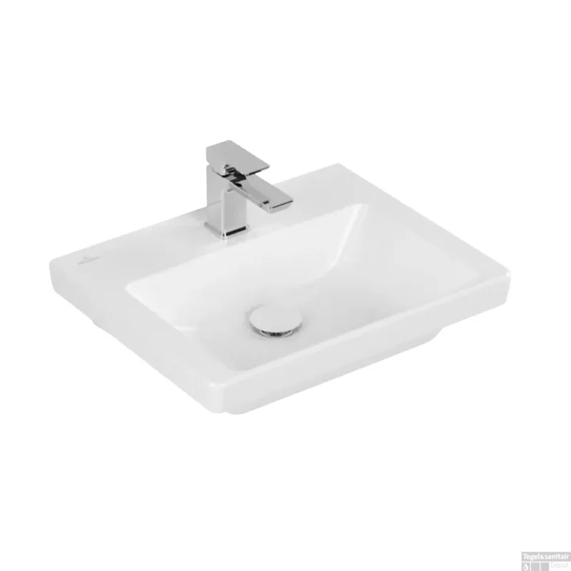 Koop Vandaag Fontein Villeroy & Boch Subway Met CeramicPlus Zonder Overloop 3.0 50x40x14.5 cm Stone White