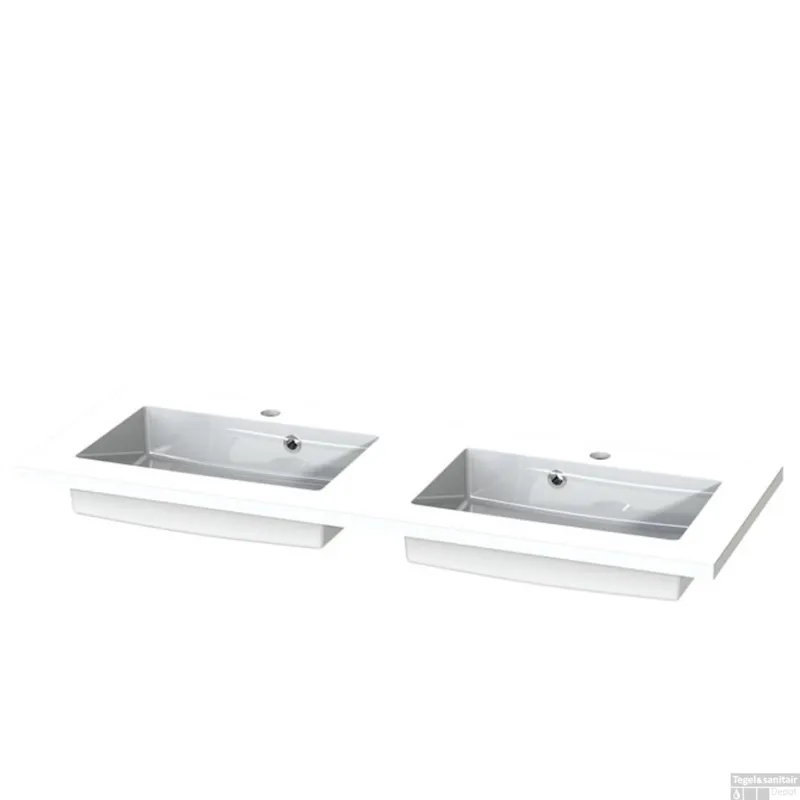 Populair Wastafel Tiger S-line Quadro 120 cm Glanzend Wit