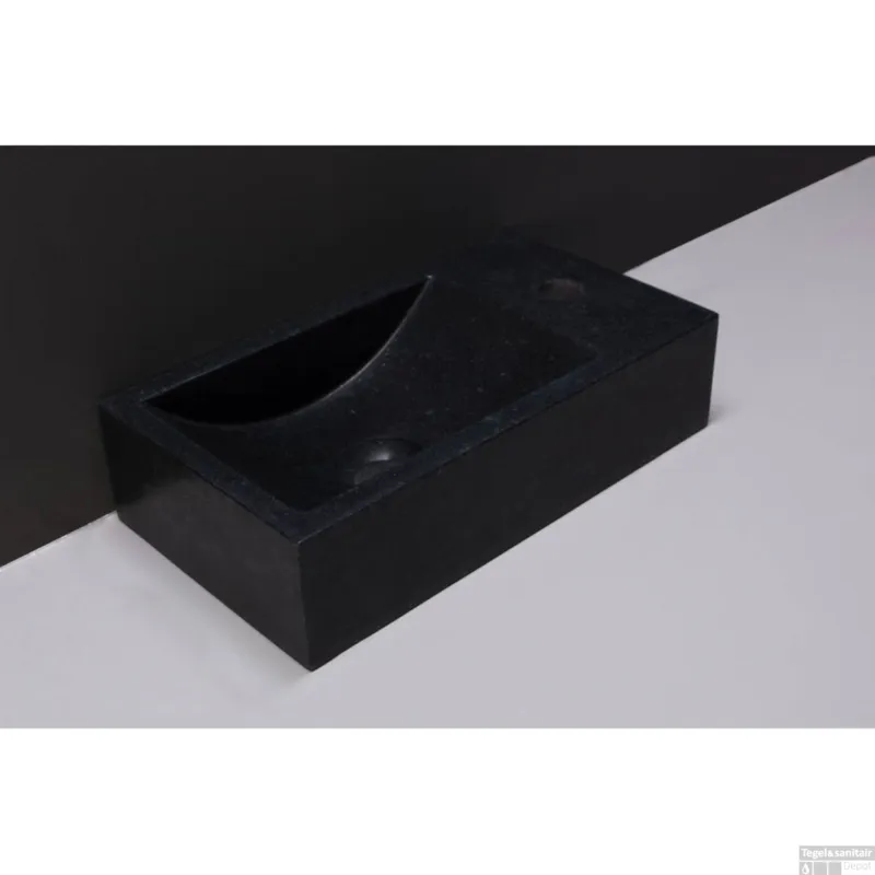 Fontein Forzalaqua Venetia Graniet Gezoet Met Kraangat Rechts 40x22x10 cm Op = Op