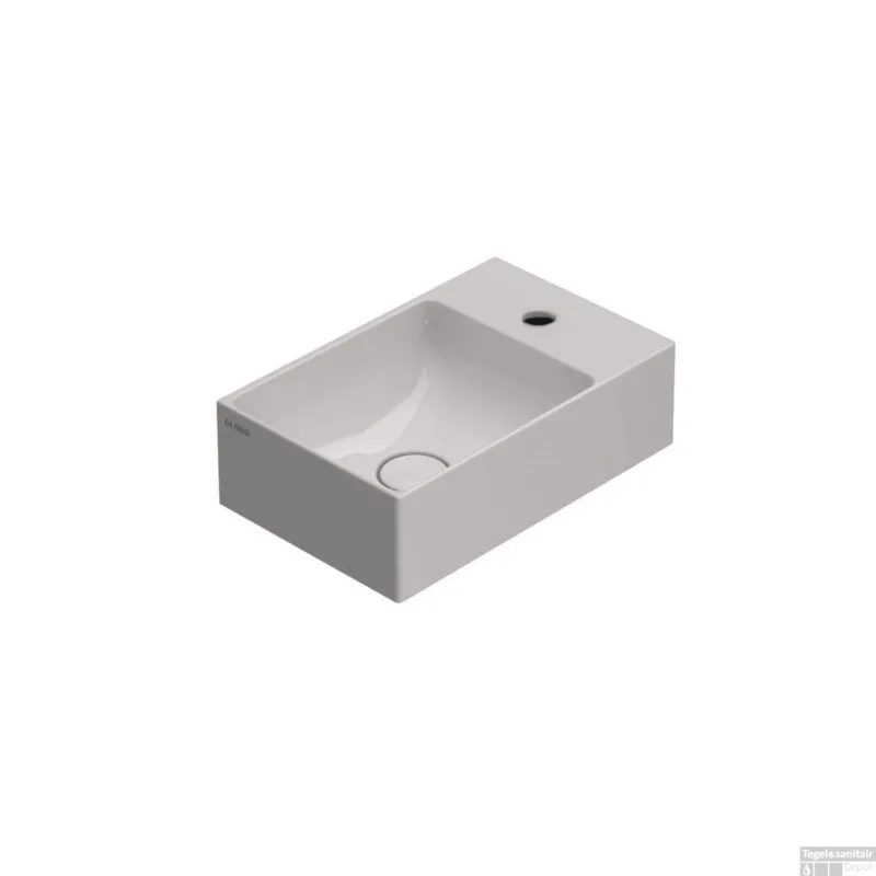 Bestseller Wastafel Globo T-Edge Inclusief Kraangat Zonder Overloop 40x25x12 cm Wit
