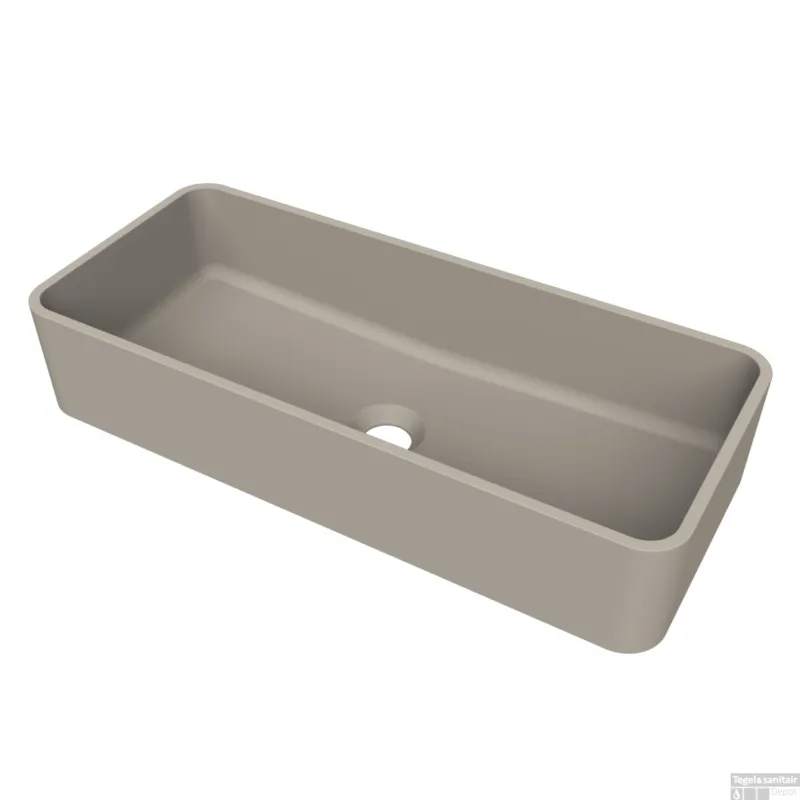Bestseller Arcqua Case Opbouw Waskom Rechthoek 60x26 Mat Klei
