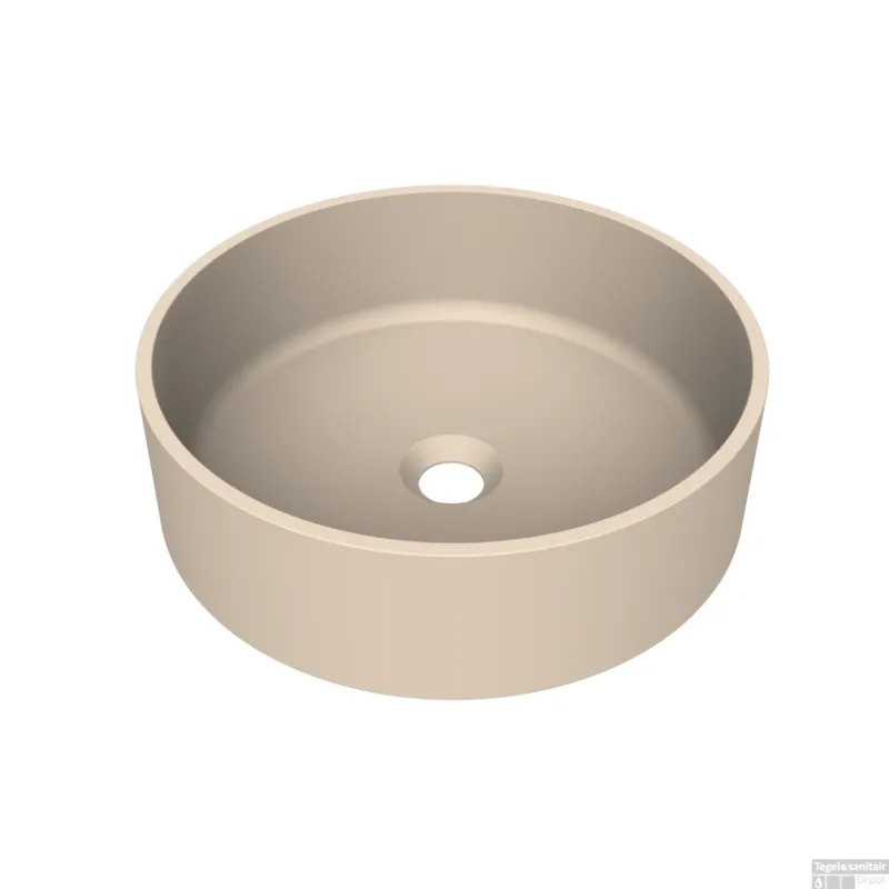 Premium Arcqua Case Opbouw Waskom Rond 40 Mat Zand