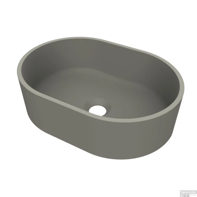 Betaalbaar Arcqua Case Opbouw Waskom Ovaal 40x28 Mat Beton