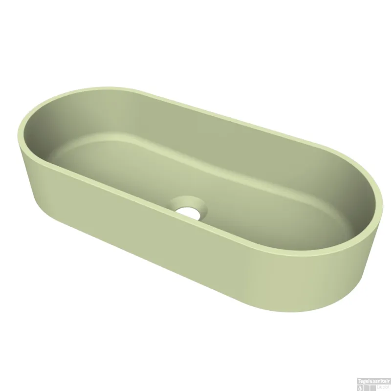 Arcqua Case Opbouw Waskom Ovaal 60x26 Mat Pastel Groen Seizoensaanbieding