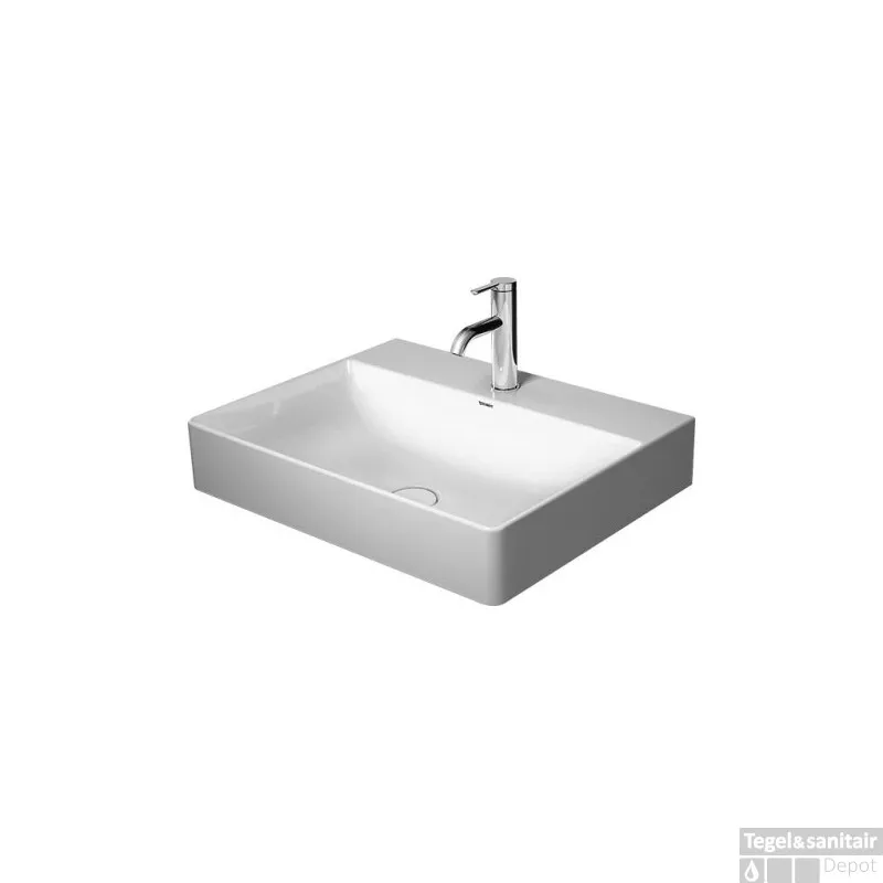 Beste Prijs Duravit DuraSquare Meubelwastafel Rechthoek 60x47x14.5 cm Keramiek Glanzend Wit