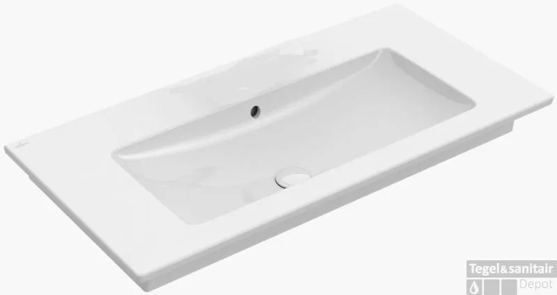 Villeroy & Boch Venticello Meubelwastafel 80x50 Cm. Z/kraangat M/overloop Wit Exclusieve Aanbieding