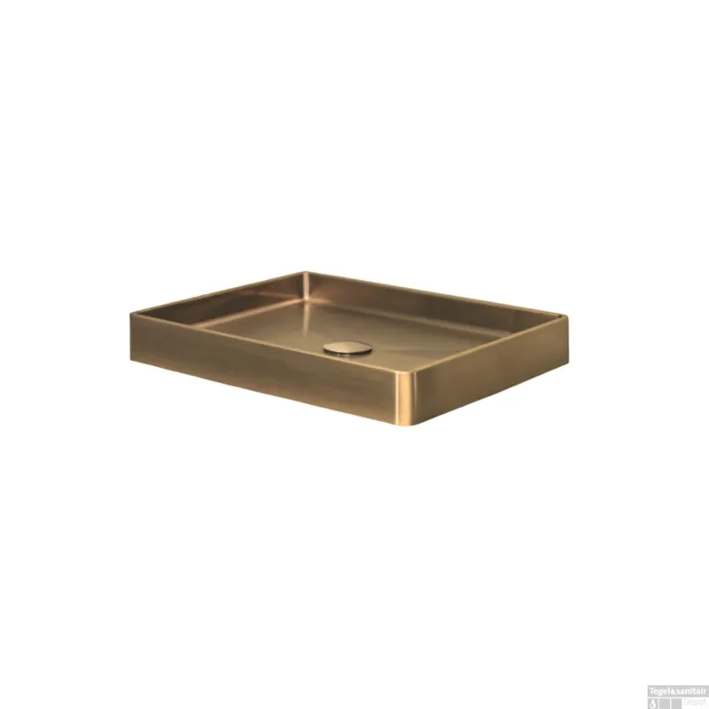 Opzetwastafel Dekker Lanesto Vanity 52x41x7 cm RVS Gold Hete Deal