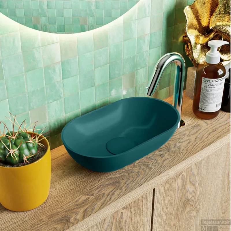 MONDIAZ POOLE solid surface opzetkom kleur Smag Smag. Afmeting 30x18x8cm Snelle Levering