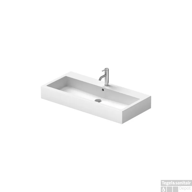Duravit Vero Meubelwastafel 1 Kraangat 100x47x17.5 cm Rechthoek Keramiek Glanzend Wit Veilige Betaling