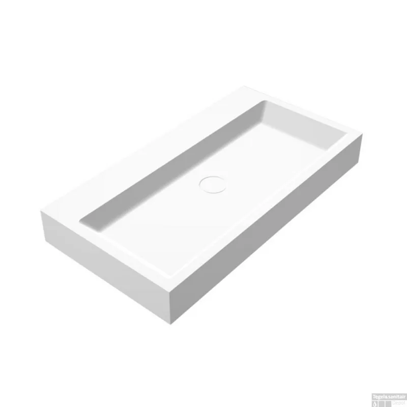 Wastafel Best Design Opera-80 Just-Solid 80x42x10 cm Mat Wit Gratis Retour