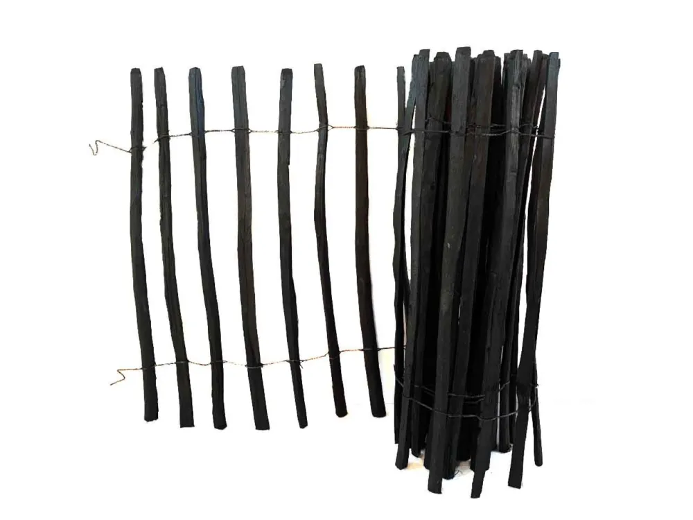 Beperkt Aanbod Hazelaar Hekwerk | Schapenhek | Engels Hekwerk zwart geimpregneerd - Zwart Schapenhek H90cm L3-5cm x 2 draads