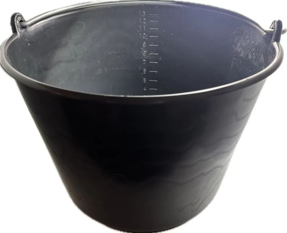 Kreuwel Bouwemmer zwart 13 Liter - Kreuwel Zwarte plastic emmer Hete Deal