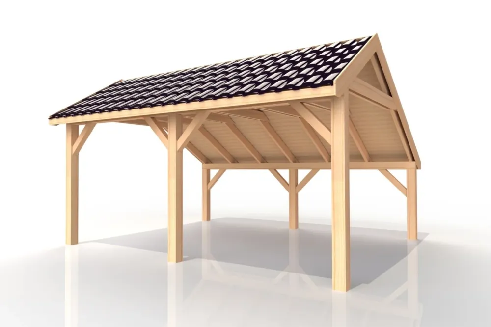 Beperkt Aanbod Douglas Kapschuur Eindstaander 500x350 cm | 5x3,5 m - Douglas kapschuur met eindstaander 500x350cm geschaafd